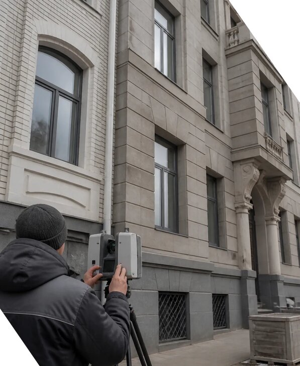 Лазерное сканирование фасадов зданий для обследования в Дагестанских Огнях