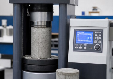 Образцы в лаборатории на прессе